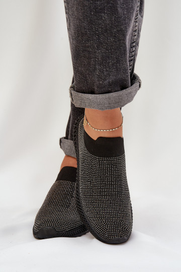 Įsispiriamo modelio sportiniai bateliai Moteriškas Su dekoracija D&A TIN121 juodos spalvos 2