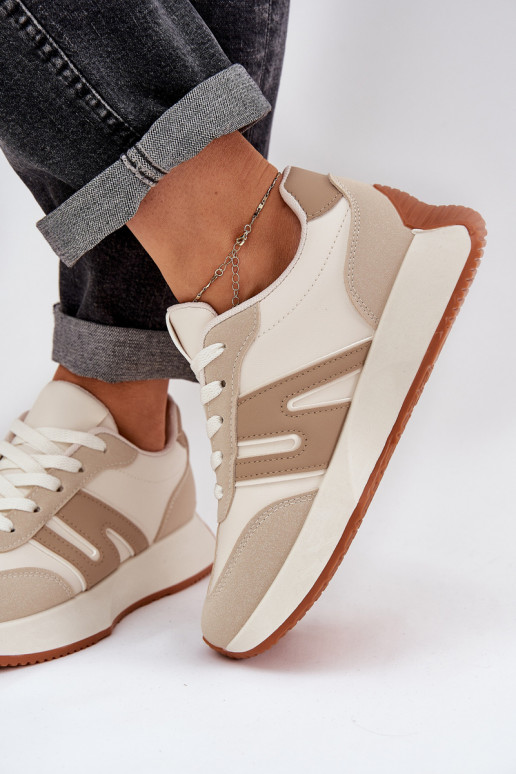 sportiniai bateliai Moteriškas su platforma smėlio spalvos Emidi sportiniai bateliai Moteriškas su platforma smėlio spalvos Emidi