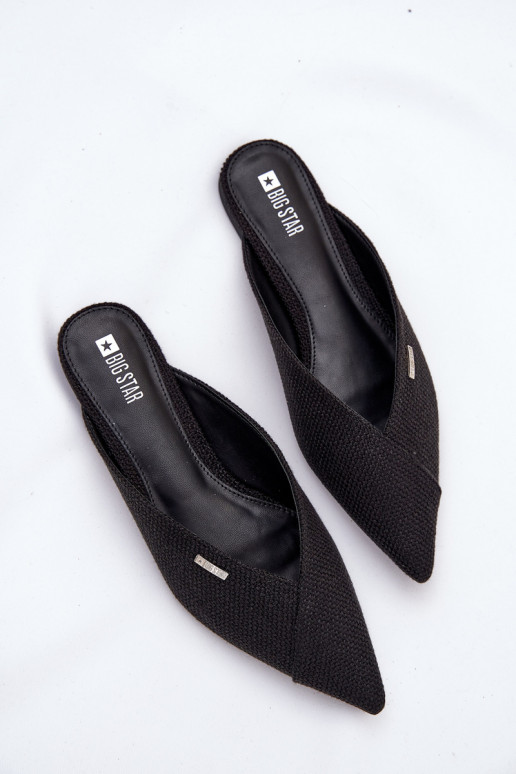 Moteriškos šlepetės Ze Szpiczastymi Noskami Big Star RR274210 juodos spalvos