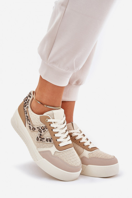 sportiniai bateliai Moteriškas su platforma su leopardo kailio raštais chaki spalvos Lorori