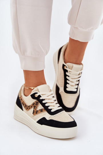 sportiniai bateliai Moteriškas su platforma su leopardo kailio raštais juodos spalvos Lorori 2