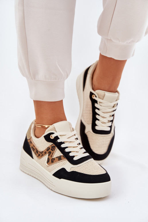 sportiniai bateliai Moteriškas su platforma su leopardo kailio raštais juodos spalvos Lorori