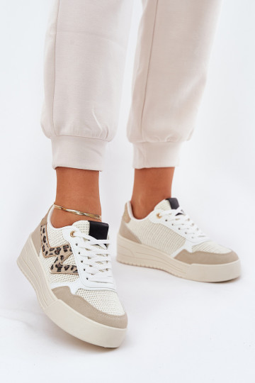 sportiniai bateliai Moteriškas su platforma su leopardo kailio raštais smėlio spalvos Lorori 2