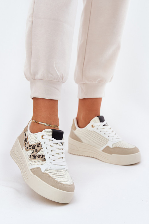 sportiniai bateliai Moteriškas su platforma su leopardo kailio raštais smėlio spalvos Lorori