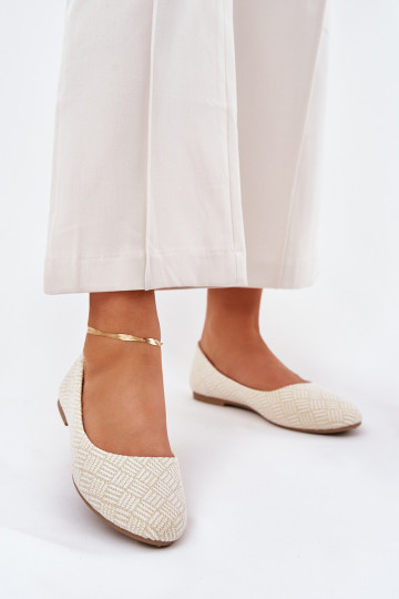 Balerinos Moteriškas butas su blizgesiu aukso spalvos Tatorelis