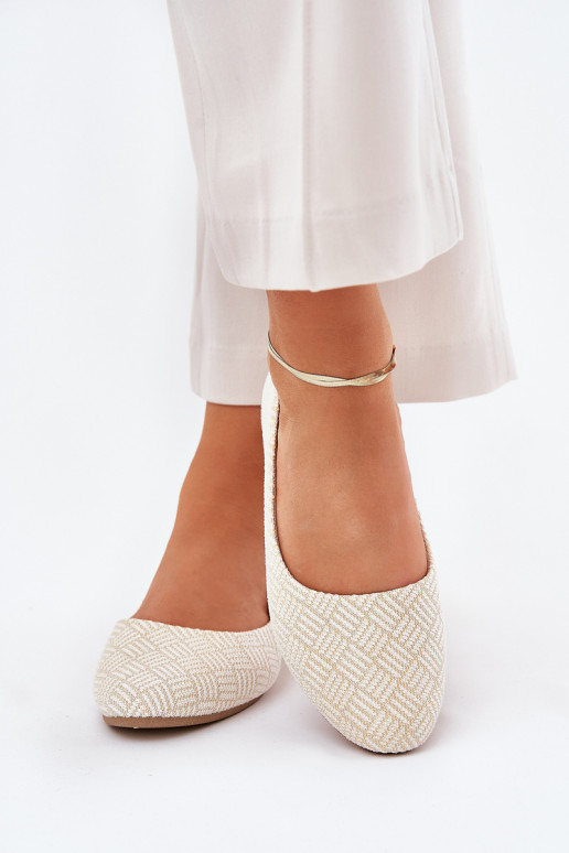 Balerinos Moteriškas butas su blizgesiu aukso spalvos Tatorelis