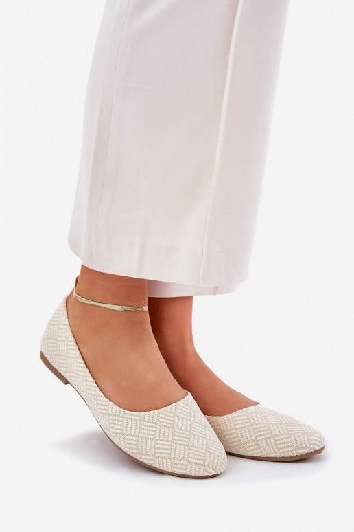 Balerinos Moteriškas butas su blizgesiu aukso spalvos Tatorelis