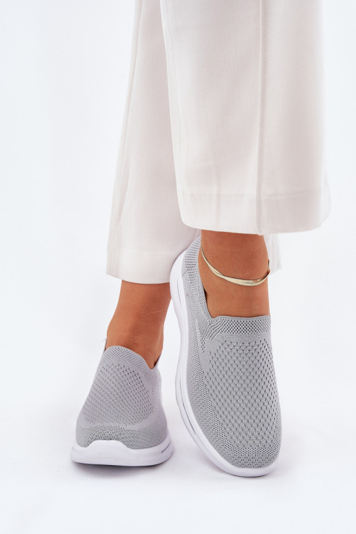 Moteriškas Sportbačiai  Įsispiriamo modelio pilkos spalvos Adiora