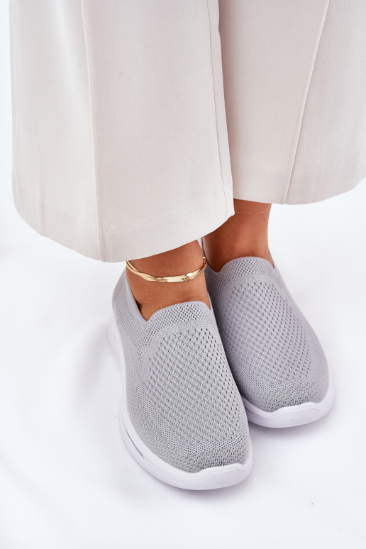 Moteriškas Sportbačiai  Įsispiriamo modelio pilkos spalvos Adiora