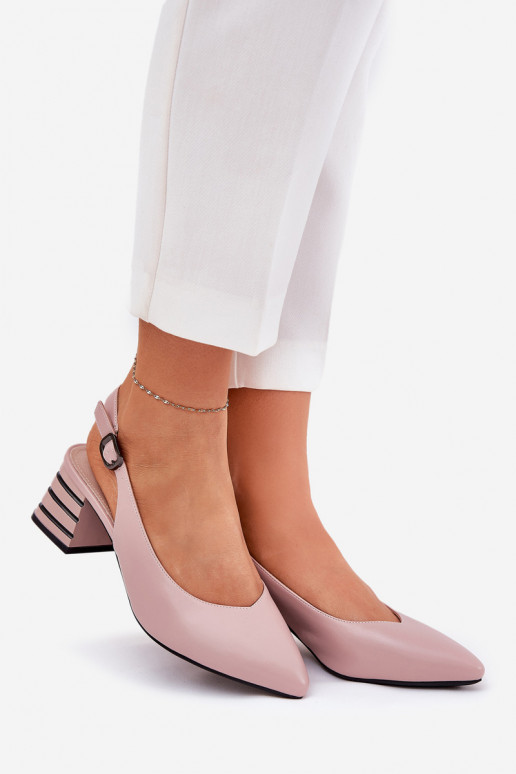 Moteriškos basutės su kulniukais Ze Szpiczastymi Noskami Vinceza 62217 rožinės spalvos Moteriškos basutės su kulniukais Ze Szpiczastymi Noskami Vinceza 62217 rožinės spalvos