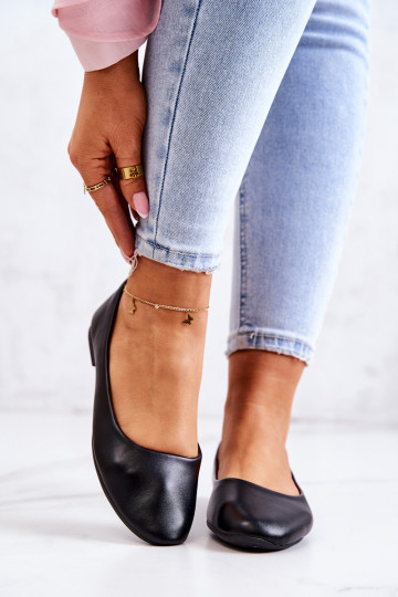 Oda Klasikinio modelio Balerinos juodos spalvos Stacee 2